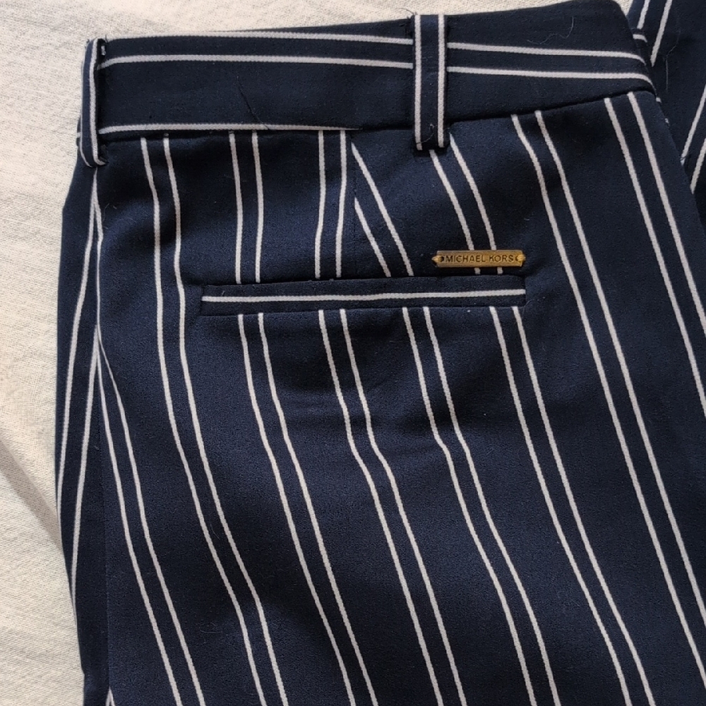 Michael Kors Navy And White Striped Pants - Picture 6 of 6